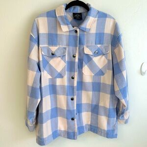 Plaid Wool-like Button Up